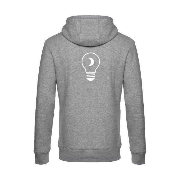 Noctambule sweat shirt original Heather Grey flex Blanc impression Dos