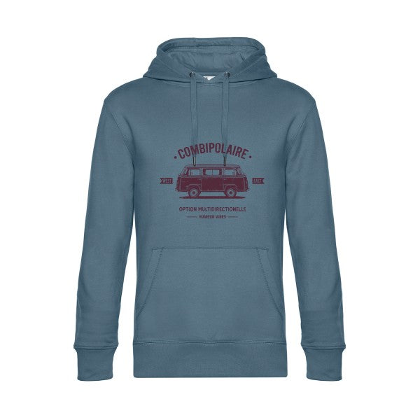 Combipolaire- Sweat à capuche original nordic blue - RueDuTeeshirt