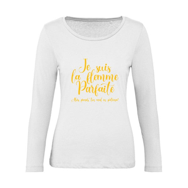 La flemme parfaite jaune Or |   T shirt manches longues femme|100% bio