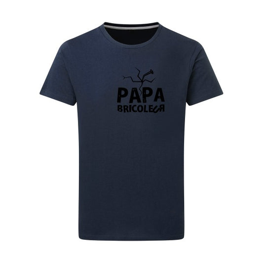 Papa bricoleur - Flex noir Tshirt original Denim  XL