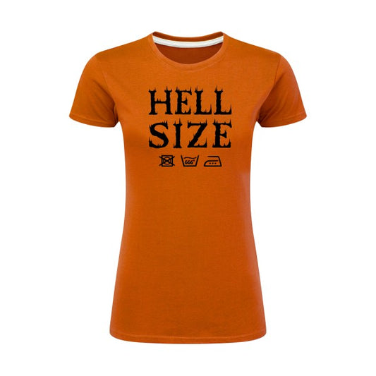 HELL SIZE ! Noir |T shirt original femme|SG