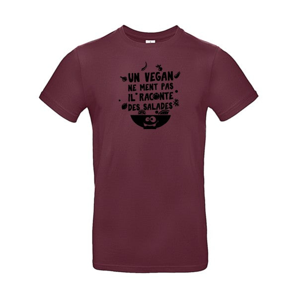 Un vegan ne ment pasFlex noir- T-shirt E190|Burgundy||2XL