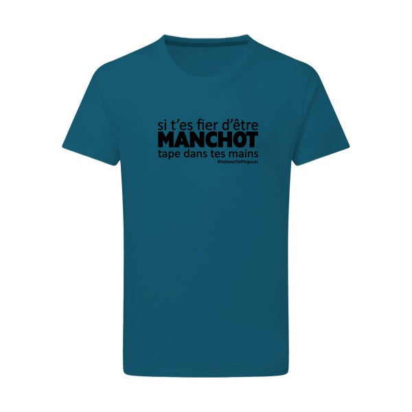 Manchot noir -Flex noir sur T-shirt SG  Petrol  2XL