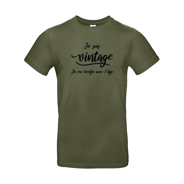 Je suis vintage  flex noir B&C - E190 T-shirt|Urban Khaki||2XL