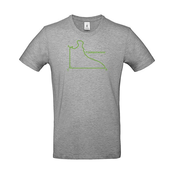 Hippopotenuse Flex Vert pomme |E190 T-shirt|Sport Grey||5XL