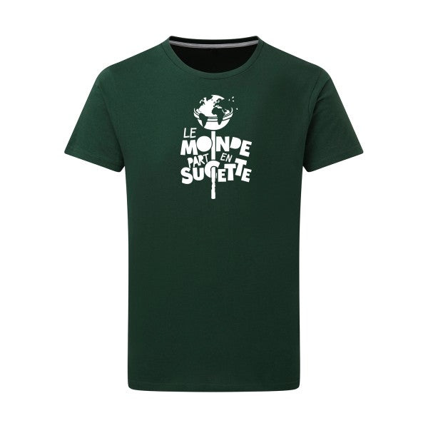 Le Monde part en Sucette - Flex Blanc Tshirt original Bottle Green  2XL