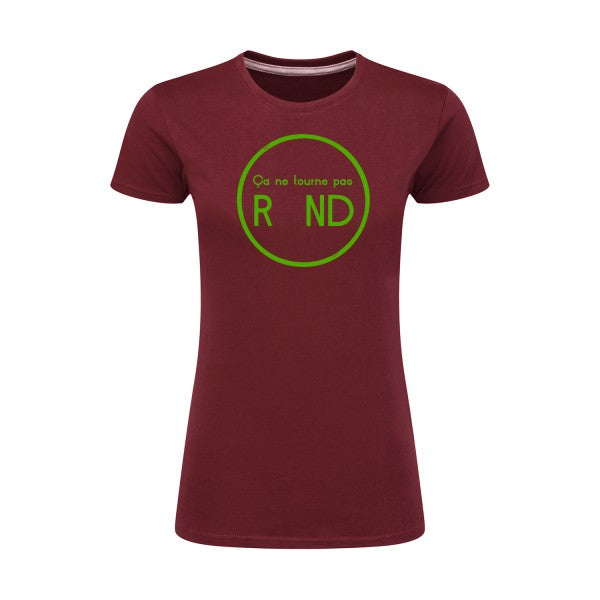 ça ne tourne pas rond !| Vert pomme |T shirt original femme|SG