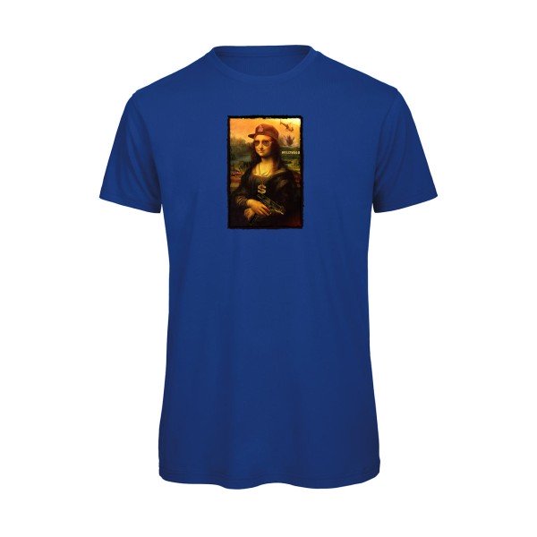 T-shirt humour original La Joconde T Shirt couleur Royal Blue