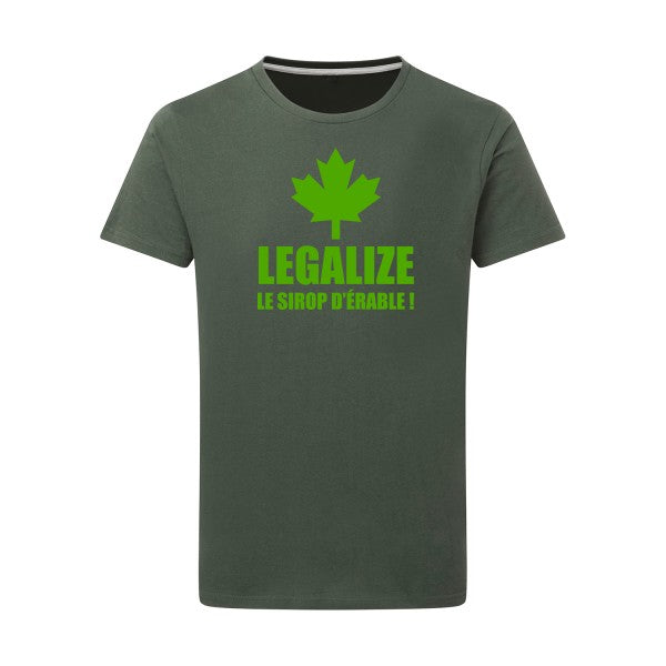 Legalize le sirop d'érable vert pomme -Flex vert pomme sur T-shirt SG  Thyme  2XL