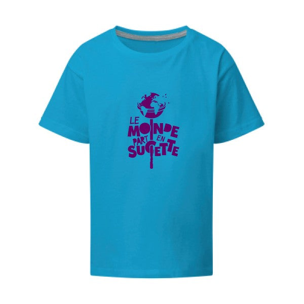 Le Monde part en Sucette Flex Violet SG - Kids T-shirt enfant Turquoise Taille 152 (11-12/2XL)