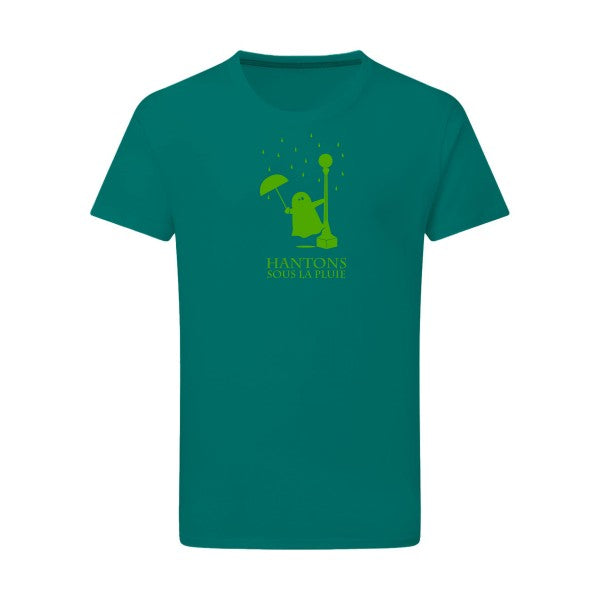 Hantons sous la pluie vert pomme -Flex vert pomme sur T-shirt SG  Emerald Green  2XL