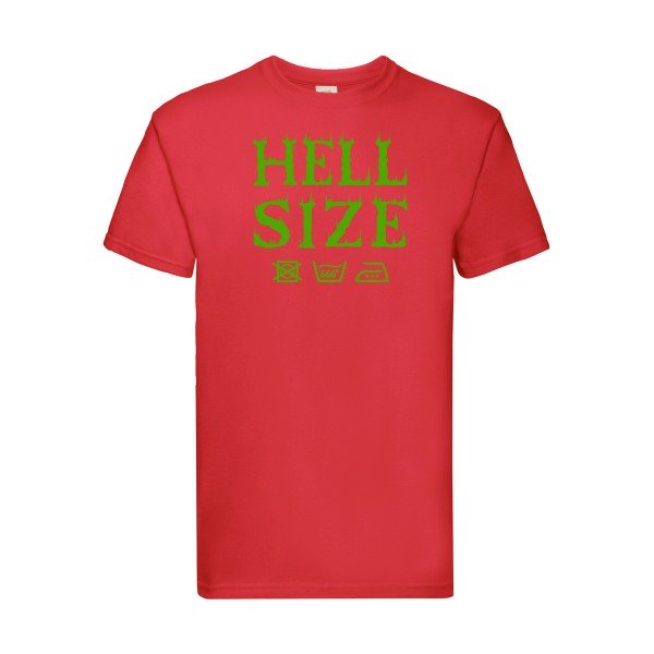 T-shirt|HELL SIZE ! |Vert pomme|Fruit of the loom 205  G