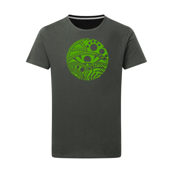 Eye vert pomme -Flex vert pomme sur T-shirt SG  Charcoal  5XL