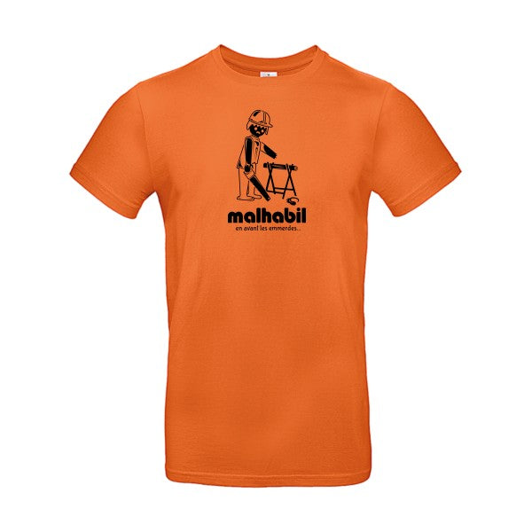 Malhabil... Flex noir |E190 T-shirt|Urban Orange||2XL