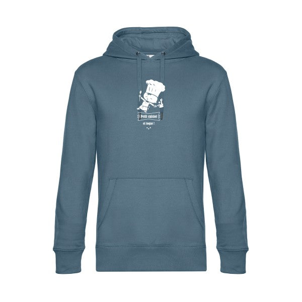 petit-cuistot sweat shirt original nordic blue flex Blanc impression Face