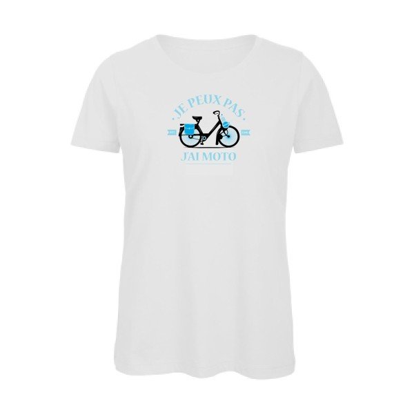 Je-peux-pas-j-ai-moto- - t-shirt original femme White