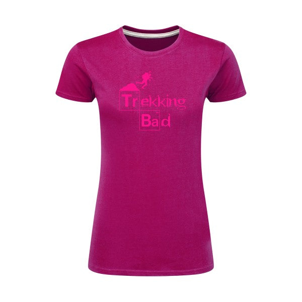 Trekking bad | Rose Fluo |T shirt original femme|SG