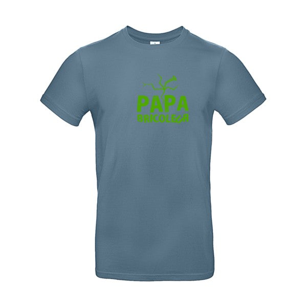 Papa bricoleur Flex Vert pomme |E190 T-shirt|Stone Blue||2XL