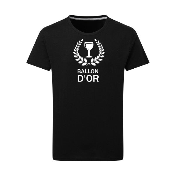 Ballon d'or -Flex Blanc sur T-shirt SG  Dark Black  4XL