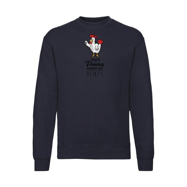 quand les poules auront des dents Fruit of the loom 280 g/m² Sweat shirt