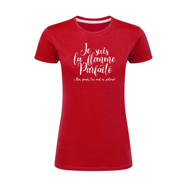 La flemme parfaite | Blanc |T shirt original femme|SG