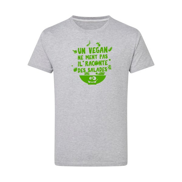 Un vegan ne ment pas vert pomme -Flex vert pomme sur T-shirt SG  Light Oxford  5XL