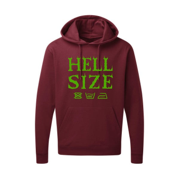 HELL SIZE |Sweat capuche imprimé|Vert pomme