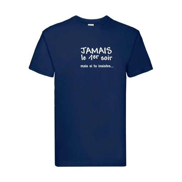 T-shirt|JAMAIS... |flex Blanc| Fruit of the loom 205 g 