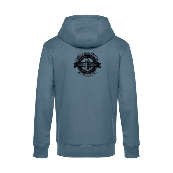 Volfoni sweat shirt original nordic blue flex Noir impression Dos