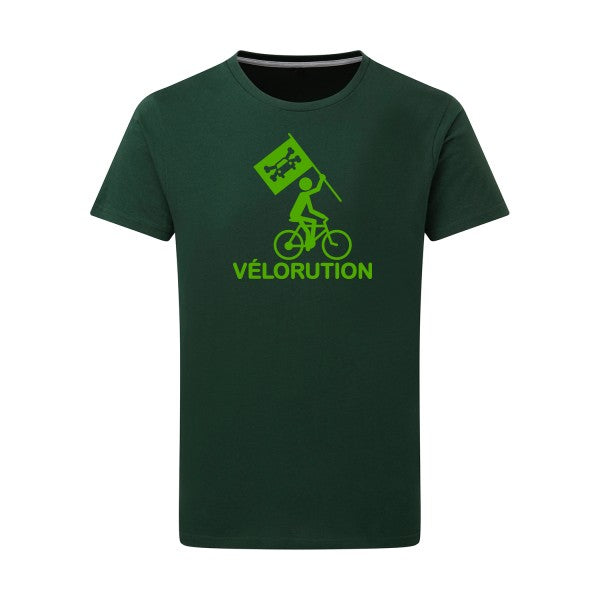 Vélorution - Flex Vert pomme Tshirt original Bottle Green  2XL