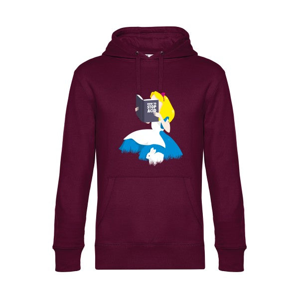 Back-from-wonderland- Sweat à capuche original Burgundy - RueDuTeeshirt