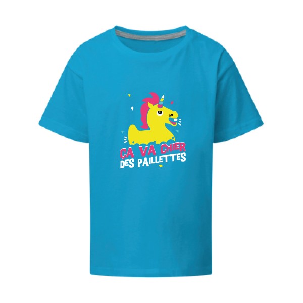 ça va chier des paillettes SG - Kids T-shirt enfant Turquoise Taille 152 (11-12/2XL)