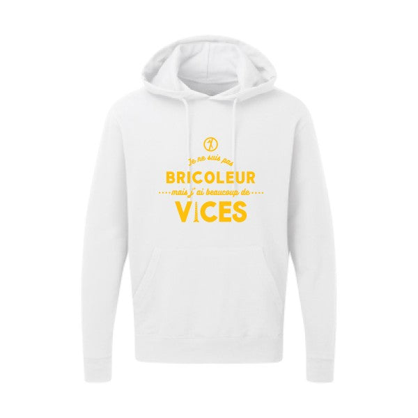 JE NE SUIS PAS BRICOLEUR jaune Or |Sweat capuche imprimé homme