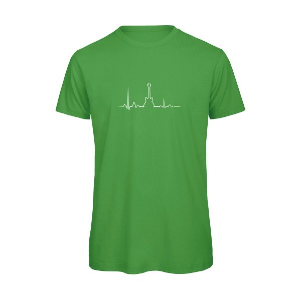 T-shirt humour original I Live Rock N Roll T Shirt couleur Real Green