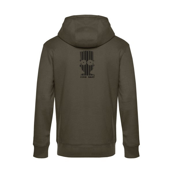 Code-Bart sweat shirt original Khaki flex Noir impression Dos