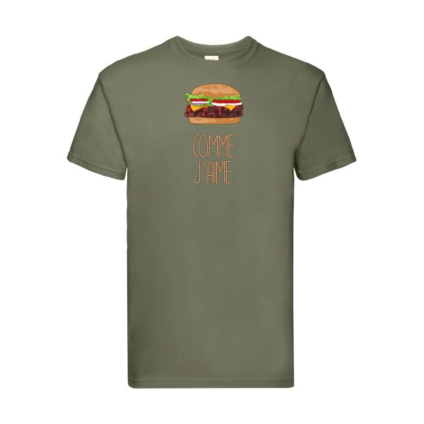 Comme j'aime Fruit of the loom 205 g/m² T-shirt/ classic olive