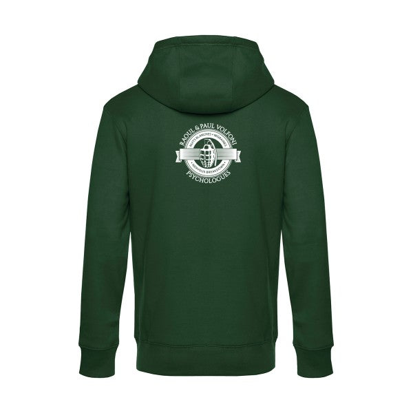 Volfoni sweat shirt original Bottle Green flex Blanc impression Dos