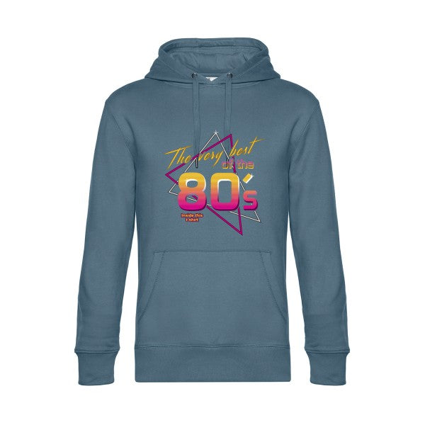 annee-80s- Sweat à capuche original nordic blue - RueDuTeeshirt