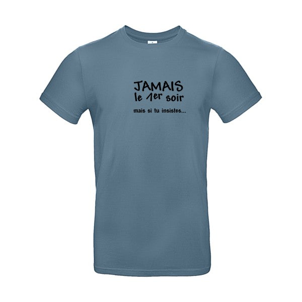 JAMAIS... Flex noir |E190 T-shirt|Stone Blue||2XL