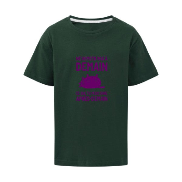 Ne remets pas à demain Flex Violet SG - Kids T-shirt enfant Bottle Green Taille 152 (11-12/2XL)