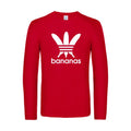 bananas - t shirt- manches- longues- original- humour- Red impression Face