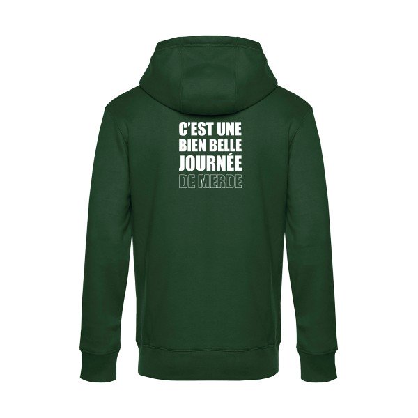 Journee-de-m... sweat shirt original Bottle Green flex Blanc impression Dos