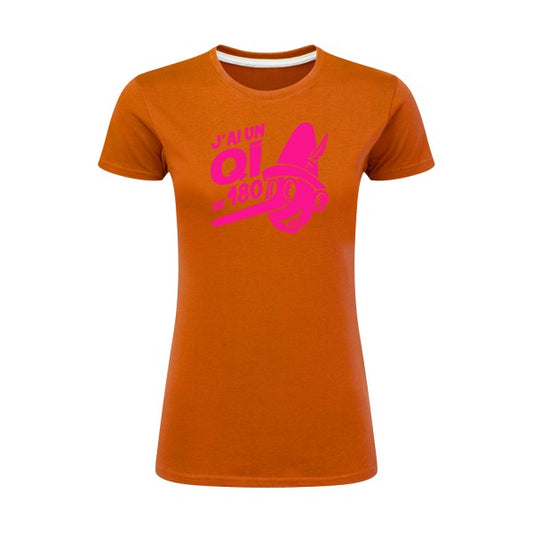 Quotient intellectuel Rose Fluo |T shirt original femme|SG