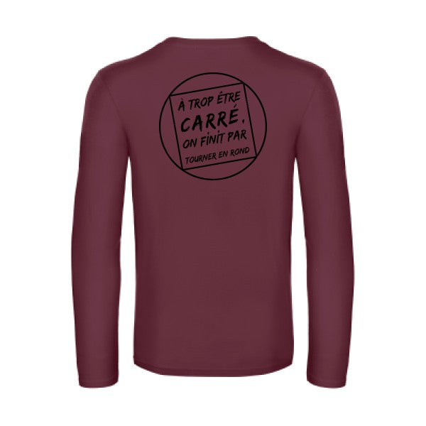 cercle vicieux - t shirt- manches- longues- original- humour- Burgundy impression Dos