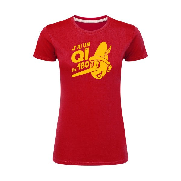 Quotient intellectuel jaune Or |T shirt original femme|SG