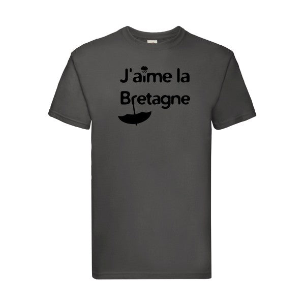 T-shirt|J'aime la Breta  G ne |Noir  |Fruit of the loom 205  G