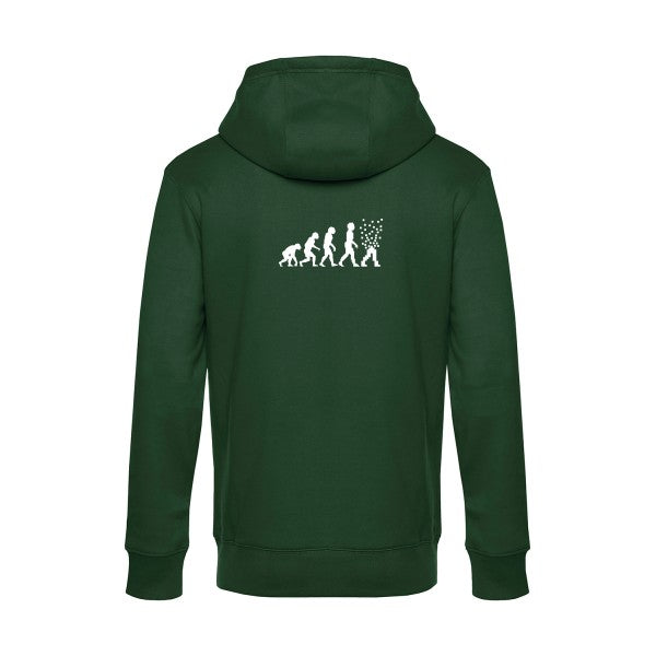 Evolution-numerique sweat shirt original Bottle Green flex Blanc impression Dos
