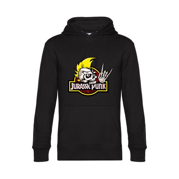 Jurassik-Punk- Sweat à capuche original Black - RueDuTeeshirt