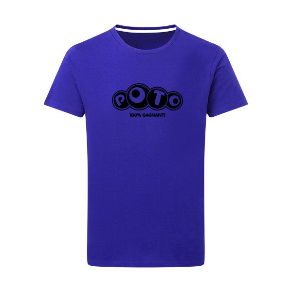 Poto noir -Flex noir sur T-shirt SG  Royal Blue  5XL