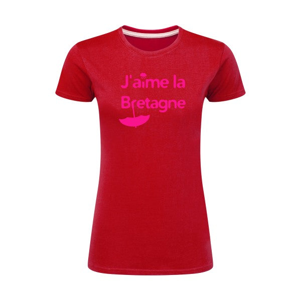 J'aime la Bretagne |Rose Fluo |T shirt original femme|SG